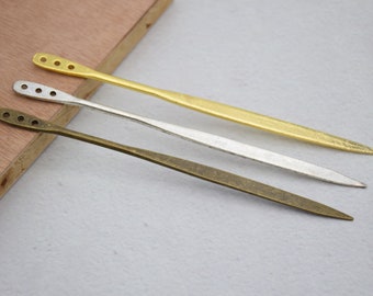 2 Metal Hair Sticks,Simple Hair Sticks,Simple Hair Pins,Metal Hair Pins,Metal Hair Picks ,Metal Hair Clips,14.5cm