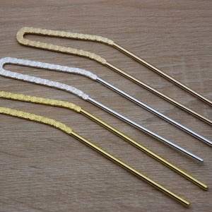 2 metal hair fork,hair combs,wedding bridal combs,hair pins,hair picks,hair accessory,head supplies,DIY combs,138mmx32mm