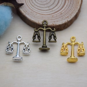 Metall Balance Waage Anhänger,Charm für Schmuckherstellung,DIY Bastelbedarf,Halskette Armband Ohrring Dekoration Ornamente,Design Verschönerung