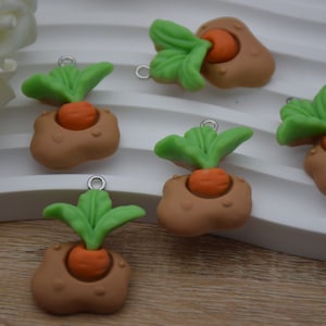 20 Mini Carottes En Résine - Décorations Mignonnes Pour DIY, Scrapbooking Et Plus