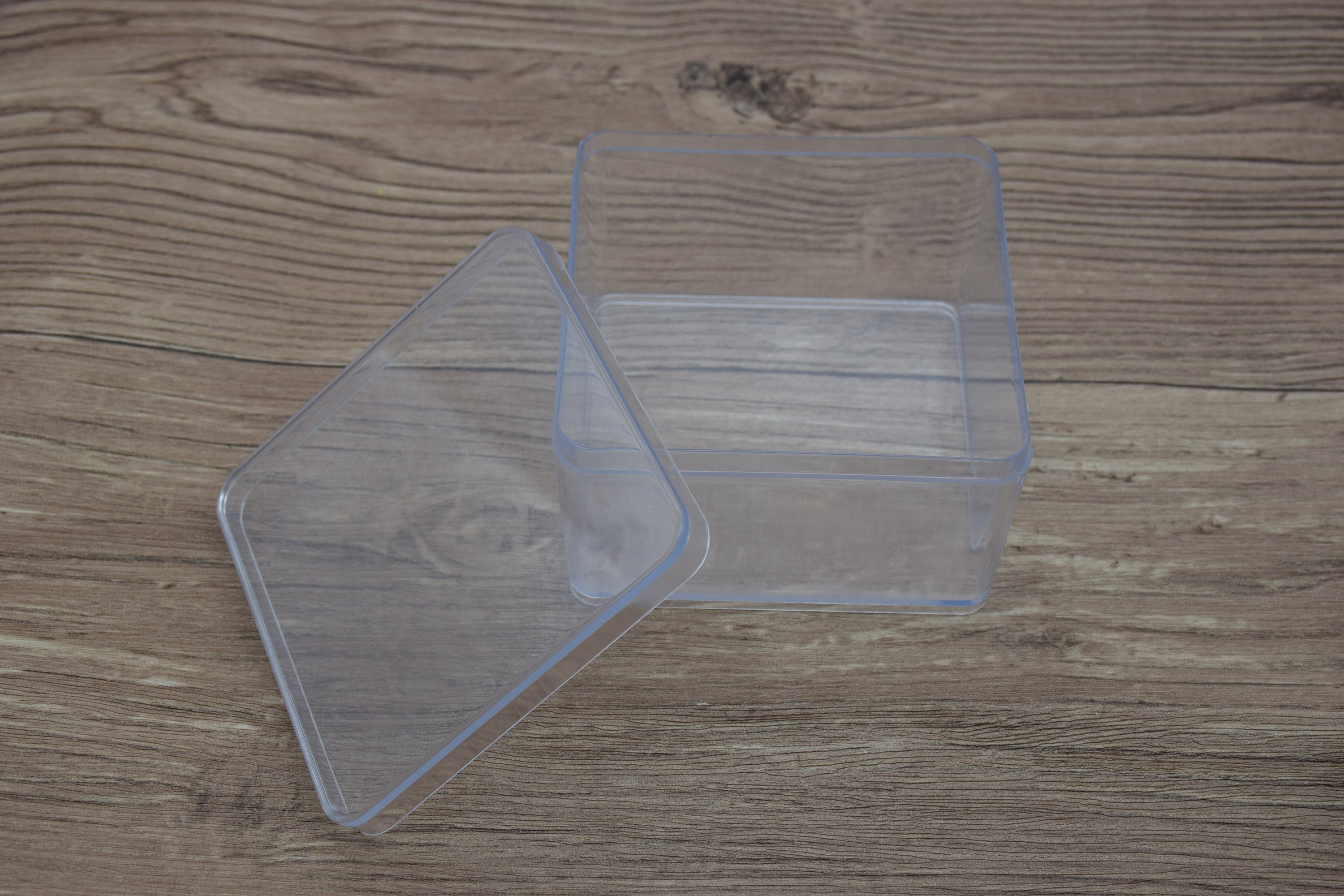 Square Box Transparent 2pcs Square Clear Plastic Box,transparent Plastic Box,container Box ...