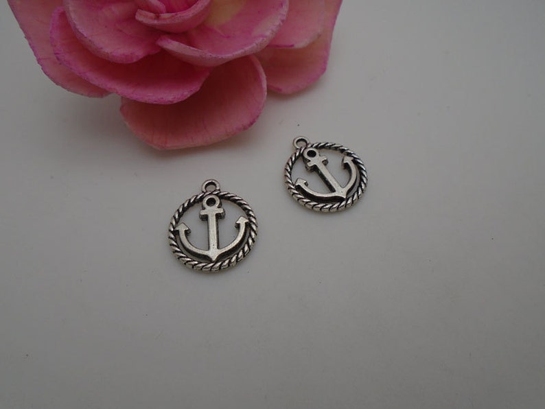2 colors for choice---100 pieces 18mmx16mm metal anchor charmpendant for jewelry