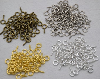 200 Ösenhakenschraube,Schraubaugenschlaufen,Ösenschlaufenschrauben,Ösenstifte,Verbinderschlaufenschraubenstifte,Top gebohrte Ergebnisse,Öse Haken Handwerk,13x7mm