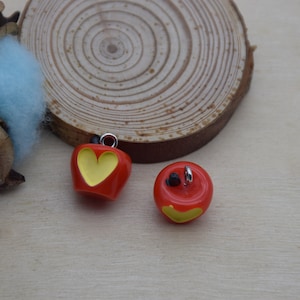 10 Resin Adorable Apple Fruit Charms Earring Necklace Bracelet Bead Pendants DIY Jewelry Decoden Cabochon Keychain Accessories 14x13mm