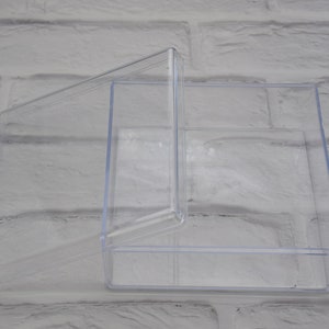 1Pcs Square Clear Plastic Box,Transparent Box,Container Box,Lid Box,Decoration Box,Plastic Cases,Storage Box,125mmx125mmx50mm(height) AB101