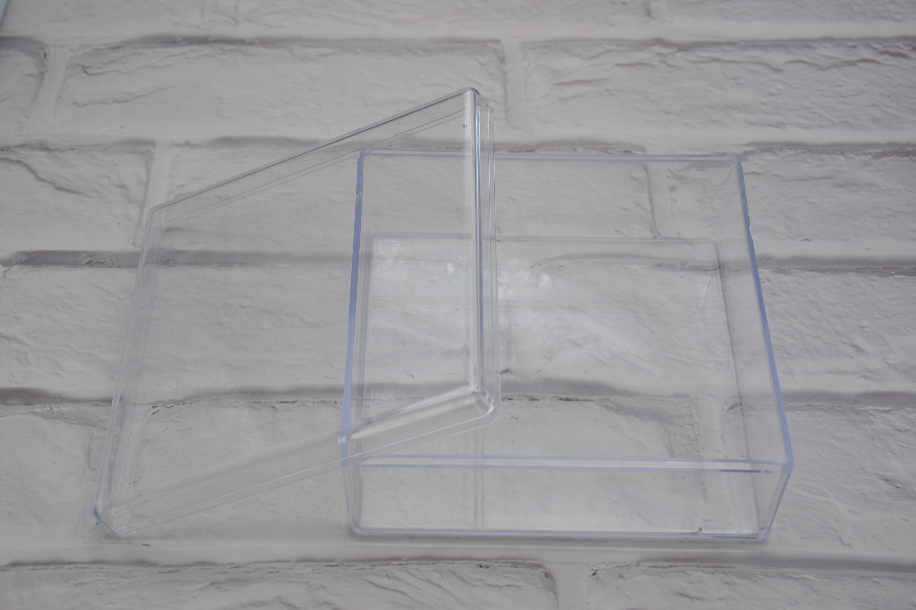 1 caja cuadrada de plástico transparente, caja transparente, caja contenedora, caja con tapa, caja decorativa, cajas de plástico, caja de almacenamien