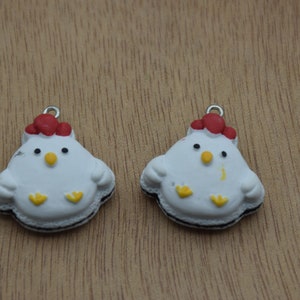 10 Resin Adorable Chick Animal Charms Earring Necklace Bracelet Bead Pendants DIY Jewelry Decoden Cabochon Keychain Accessories 29x26mm