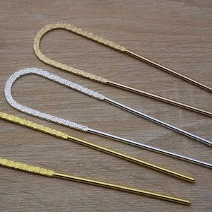 2 metal hair fork,hair combs,wedding bridal combs,hair pins,hair picks,hair accessory,head supplies,DIY combs,131mmx31mm
