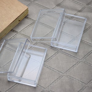 6Pcs Rectangle Clear Plastic Box,Transparent Plastic Box,Container Box,Plastic Cases,57mmx40mmx20mm(height) AB58