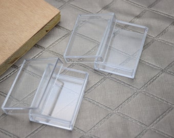 6Pcs Rectangle Clear Plastic Box,Transparent Plastic Box,Container Box,Plastic Cases,57mmx40mmx20mm(height) AB58