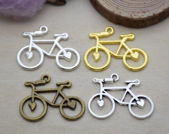 Metal Bike Pendant,Bicycle Charm For Jewelry Making,DIY Craft Supplies,Necklace Bracelet Earring Decoration Ornament,Design Embellishment