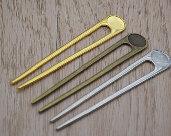 2 Metal Hair Sticks,Simple Hair Sticks,Patten Hair Pins,Pattened Hair Stick,Metal Hair Pins,Metal Hair Picks ,Metal Hair Clips,11cm
