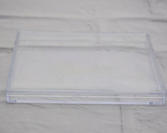 2 pièces rectangle en plastique transparent,boîte en plastique transparente,boîte conteneur,boîtes en plastique,110 mm x 90 mm x 10 mm (hauteur) AB110