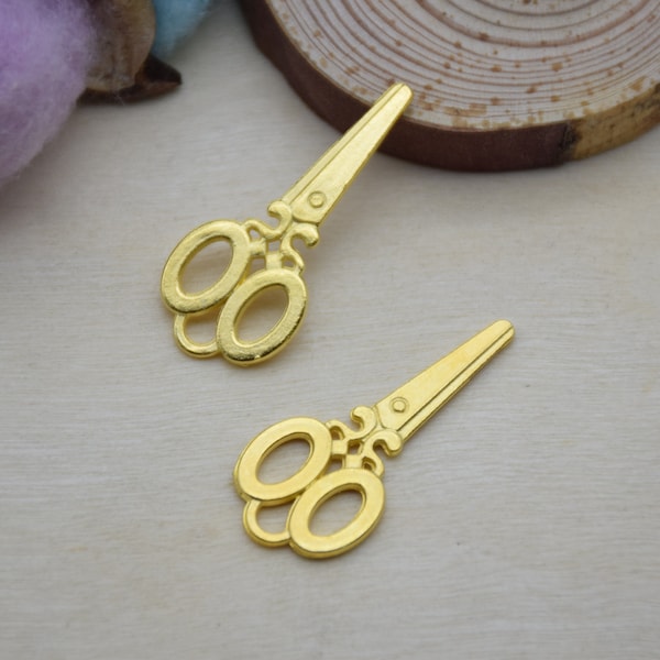 Metal Scissors Pendant,Charm For Jewelry Making,DIY Craft Supplies,Necklace Bracelet Earring Decoration Ornament,Design Embellishment