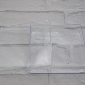 2Pcs Square Clear Plastic Box,Transparent Box,Container Box,Lid Box,Decoration Box,Plastic Cases,Storage Box,120mmx120mmx30mm(height) AB100