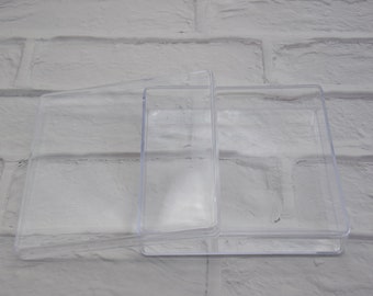 2 stuks vierkante doorzichtige plastic doos, transparante doos, containerdoos, dekseldoos, decoratiedoos, plastic koffers, opbergdoos, 120 mm x 120 mm x 30 mm (hoogte) AB100