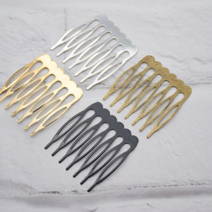 20 metal hair combs,wire combs,wedding bridal combs,hair accessory,head supplies,DIY combs,3.8cmx4.0cm(7 teeth)
