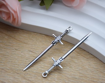 Metall Schwert Anhänger,Messer Anhänger für Schmuckherstellung,DIY Bastelbedarf,Halskette Armband Ohrring Dekoration Ornamente,Design Verschönerung