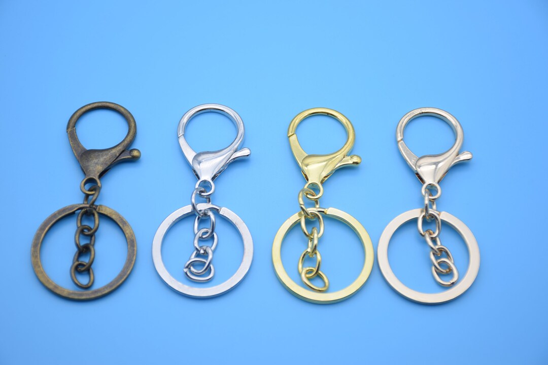10 Keychain With Lobster Clasp,key Ring With Clasp,keychain Hook,split Ring,key Holder,clasp