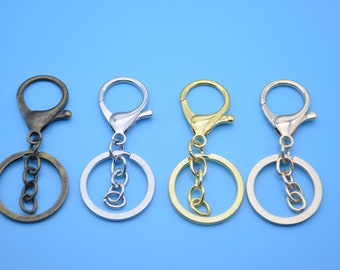 10 Schlüsselanhänger mit Hummerverschluss,Schlüsselring mit Verschluss,Schlüsselanhänger Haken,Split Ring,Schlüsselhalter,Verschluss Clip,Schlüsselring Verschluss,Charms Schlüsselbund
