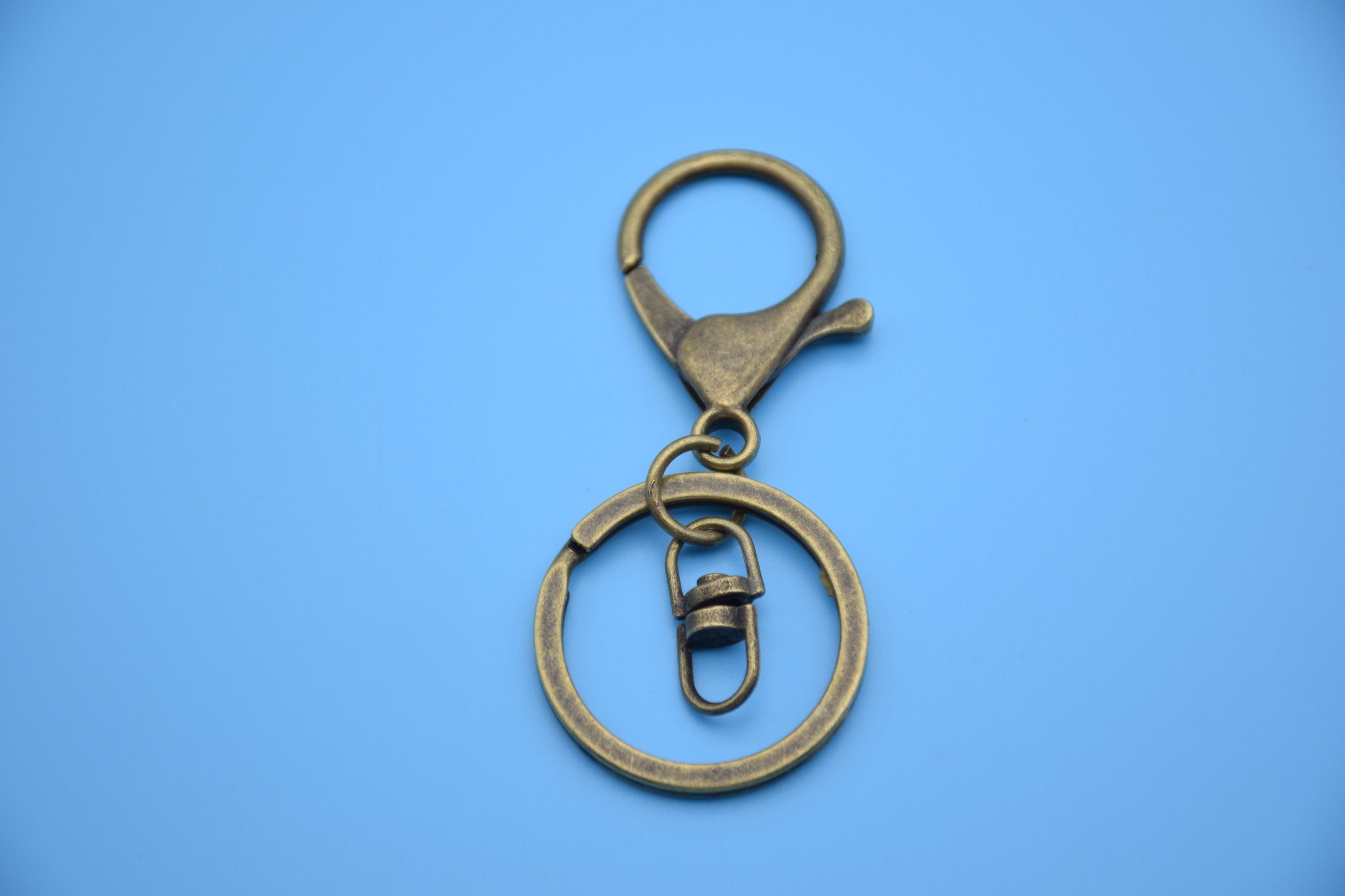 10pcs/lot Classic Key Chain Ring Metal Swivel Lobster Clasp Clips Key Hooks  Keychain Split Ring