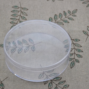 2Pcs Round Clear Plastic Box,Transparent Plastic Box,Container Box,Lid Box,Decoration Box,Plastic Cases,Storage Box,89mmX26mm(height) AB81