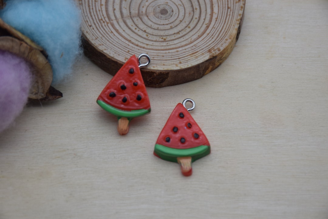 20 Resin Adorable Watermelon Fruit Charms Earring Necklace Bracelet ...