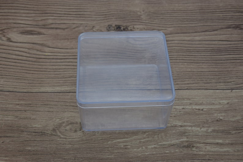 Square Box Transparent 2pcs Square Clear Plastic Box,transparent Plastic Box,container Box ...