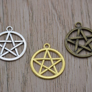 10 pieces 28mmx24mm metal pentagram charm/pendant for jewelry