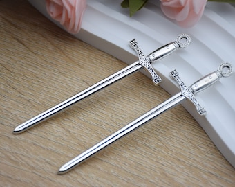 Metall Schwert Anhänger,Messer Anhänger für Schmuckherstellung,DIY Bastelbedarf,Halskette Armband Ohrring Dekoration Ornamente,Design Verschönerung