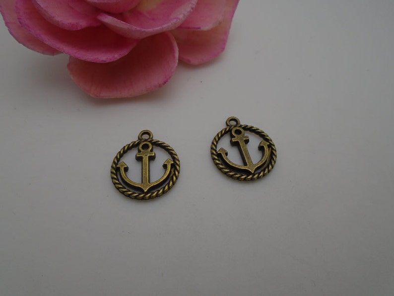 2 colors for choice---100 pieces 18mmx16mm metal anchor charmpendant for jewelry