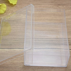 2Pcs Rectangle Clear Plastic Box,Transparent Plastic Box,Container Box,Plastic Cases,130mmx90mmx50mm(height) AB57