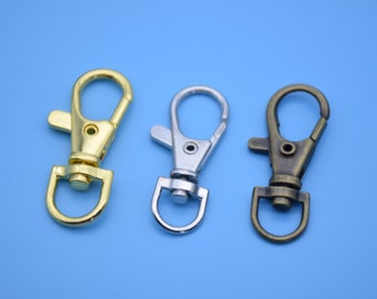 20 swivel lobster clasp,swivel hook for lanyards,snap claw clips,keychain clasp,keyring clips,swivel buckle for bag strap supplies,38mmx16mm