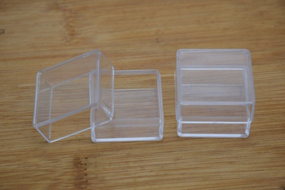 12pcs Square Clear Plastic Box,transparent Plastic Box,container Box,plastic  Cases,30mmx30mmx22mmheight AB53 -  Canada