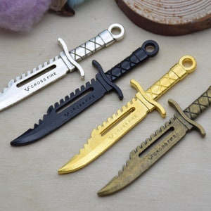 Metal Sword Pendant,Knife Charm For Jewelry Making,DIY Craft Supplies,Necklace Bracelet Earring Decoration Ornaments,Design Embellishment