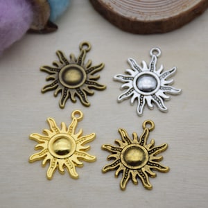 Metal Sunburst Pendant,Charm For Jewelry Making,DIY Craft Supplies,Necklace Bracelet Earring Decoration Ornament,Design Embellishment