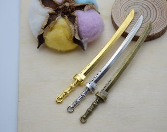 Metall Schwert Anhänger,Messer Anhänger für Schmuckherstellung,DIY Bastelbedarf,Halskette Armband Ohrring Dekoration Ornamente,Design Verschönerung