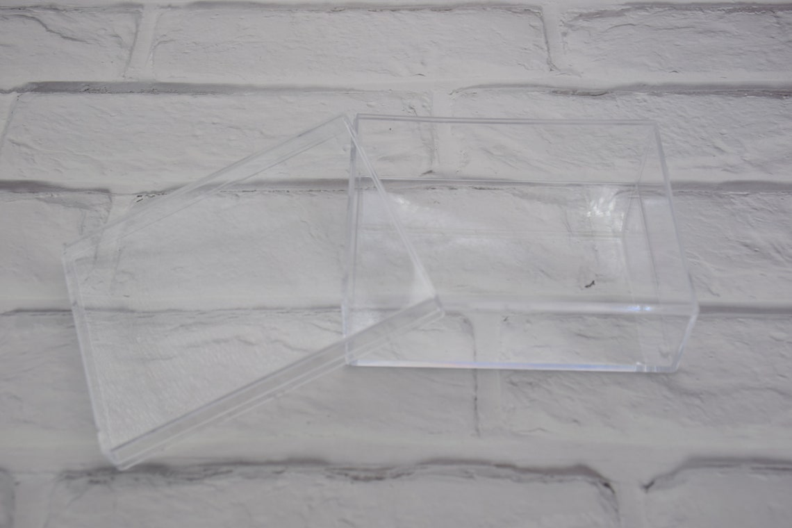 2pcs Rectangle Clear Plastic Boxtransparent Plastic Etsy