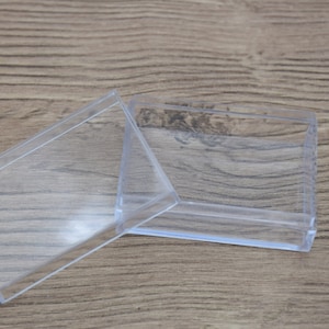 6 pièces rectangulaire en plastique transparent, boîte en plastique transparente, boîte conteneur, boîtiers en plastique, 70 mm x 50 mm x 22 mm (hauteur) AB62