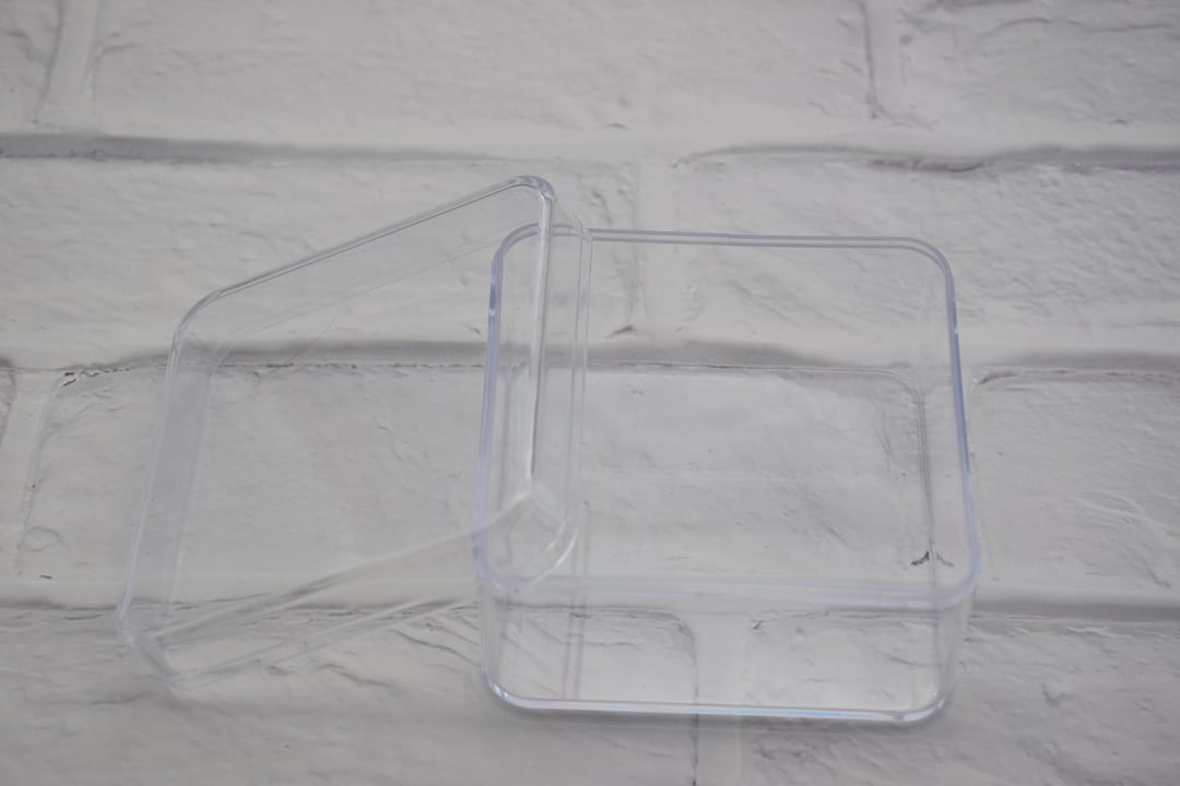 Square Box Transparent 2pcs Square Clear Plastic Box,transparent Box,container Box,lid Box ...