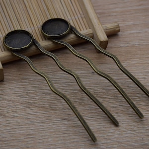 10 metal hair combs,wire combs,wedding bridal combs,hair accessory,head supplies,DIY combs,7.4cmx1.5cm(2 teeth)