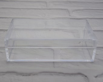2Pcs Rectangle Clear Plastic Box,Transparent Plastic Box,Container Box,Plastic Cases,118mmx65mmx35mm(height) AB118