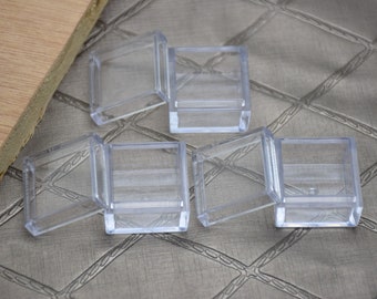 12Pcs Square Clear Plastic Box,Transparent Plastic Box,Container Box,Plastic Cases,25mmx25mmx18mm(height) AB52