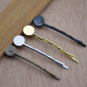 50 hair pin,metal hair bobby pin with pad,simple hair pin with pad,hair slide for hair,DIY hair pin,blank hair pin,hair accessories,45mm