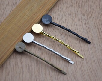 50 hair pin,metal hair bobby pin with pad,simple hair pin with pad,hair slide for hair,DIY hair pin,blank hair pin,hair accessories,45mm