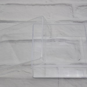 2Pcs Square Clear Plastic Box,Transparent Box,Container Box,Lid Box,Decoration Box,Plastic Cases,Storage Box,105mmx105mmx50mm(height) AB98