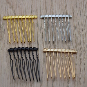 20 metal hair combs,wire combs,wedding bridal combs,hair accessory,head supplies,DIY combs,3.0cm(L)x4.0cm(H),8 teeth