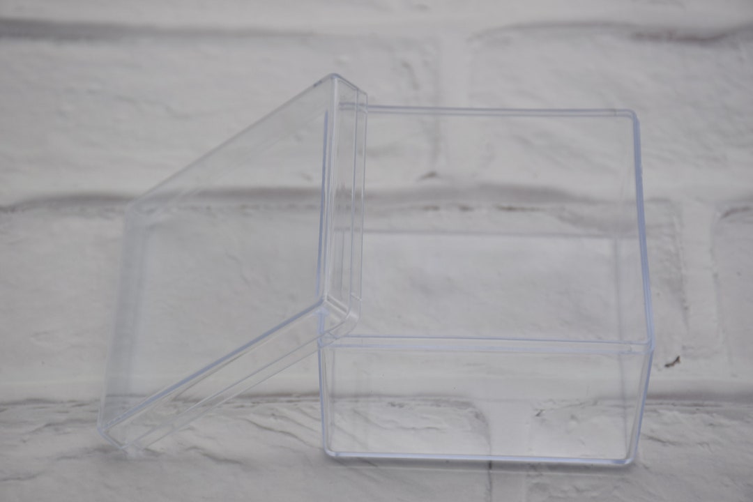 Square Box Transparent 2pcs Square Clear Plastic Box,transparent Box,container Box,lid Box ...