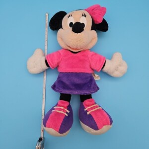 Vintage Disney 2001 Mattel Fisher Price Minnie Mouse 12" Plush Pink & Purple image 2
