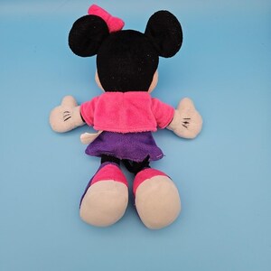 Vintage Disney 2001 Mattel Fisher Price Minnie Mouse 12" Plush Pink & Purple image 5